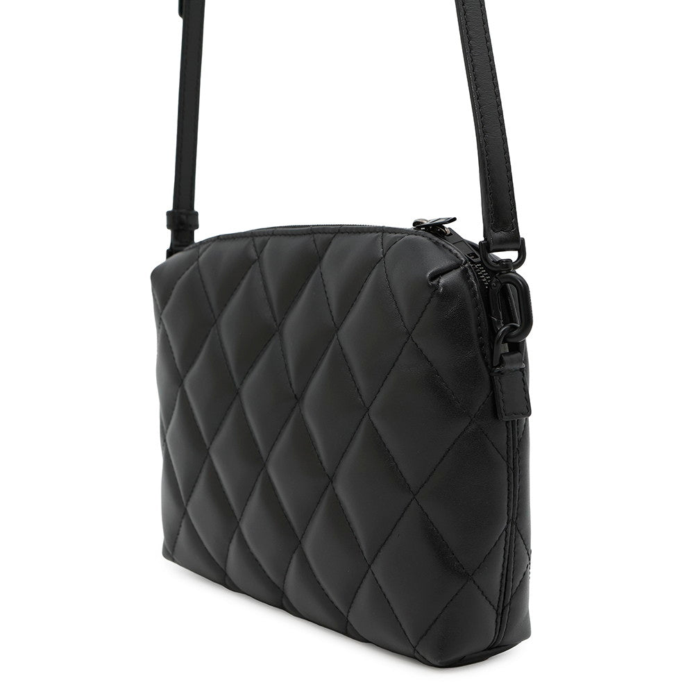 BALENCIAGA B logo camera bag Schwarz600325 Leder
