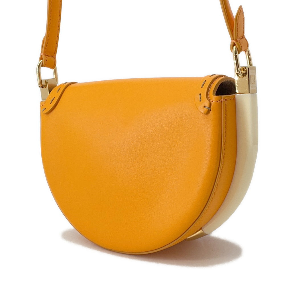 FENDI Moonlight Umhängetasche Orange8BT346 Leder