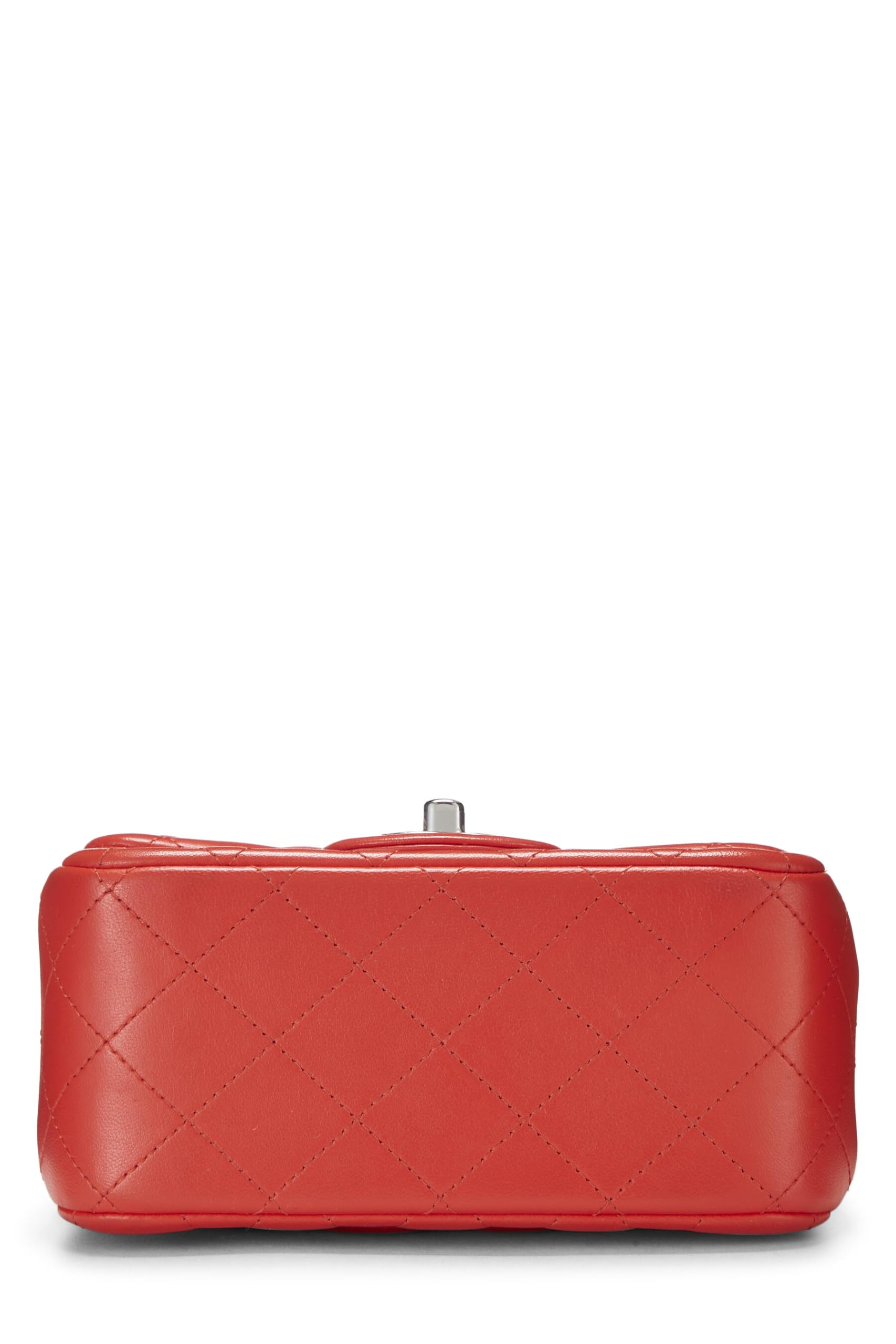 Chl, Rot Quilted Lambskin Classic Square Flap Mini, Rot