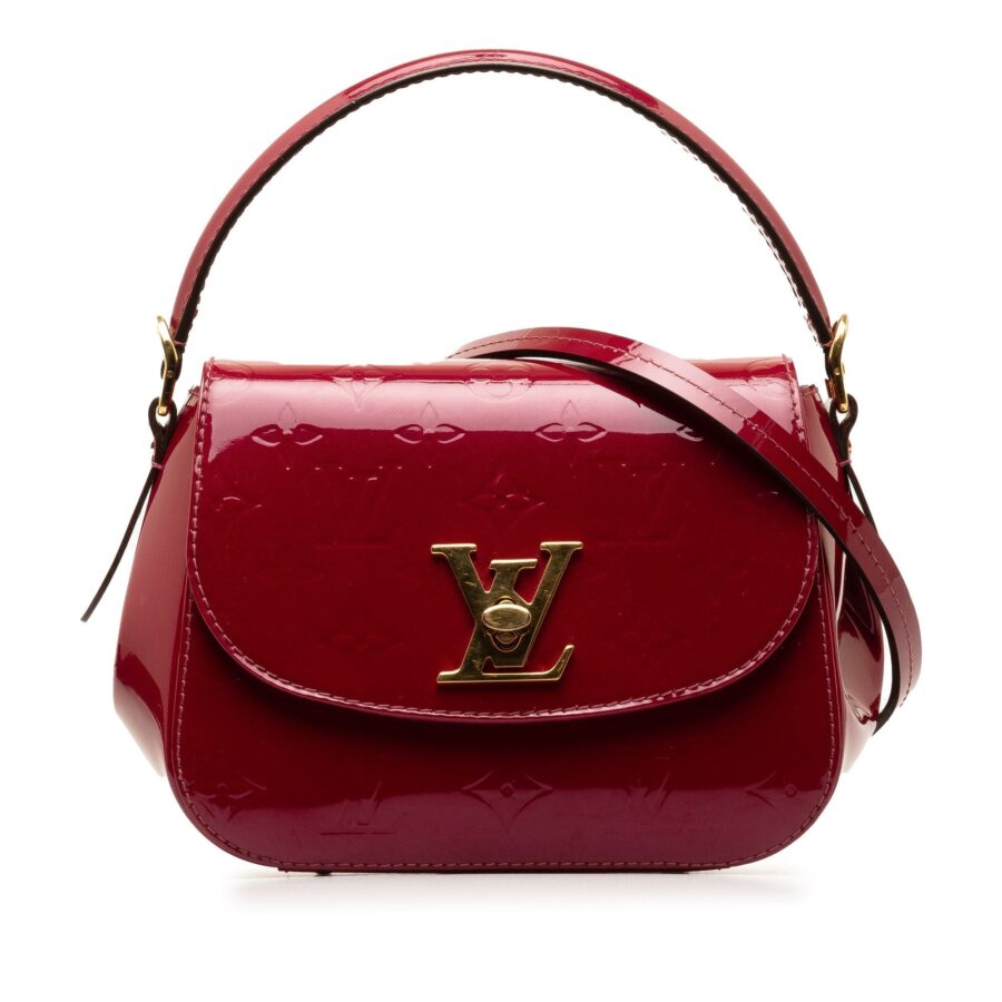 Red Louis Vuitton MONOGRAMM Vernis Pasadena Satchel | Studio Nafay