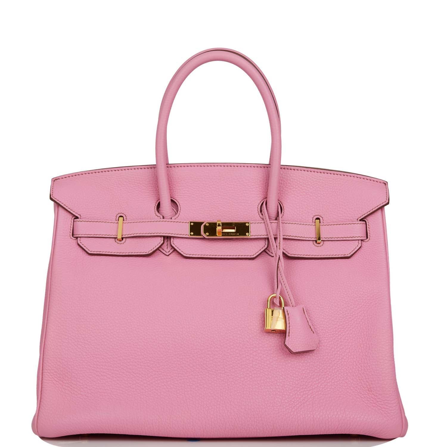 Hermes Birkin 35 Bubblegum Togo Gold-Hardware