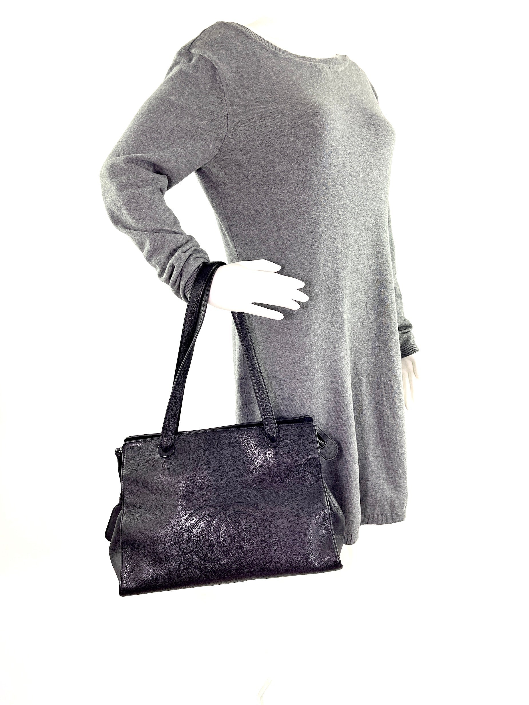 CHANEL Black Caviar Timeless CC Shopper
