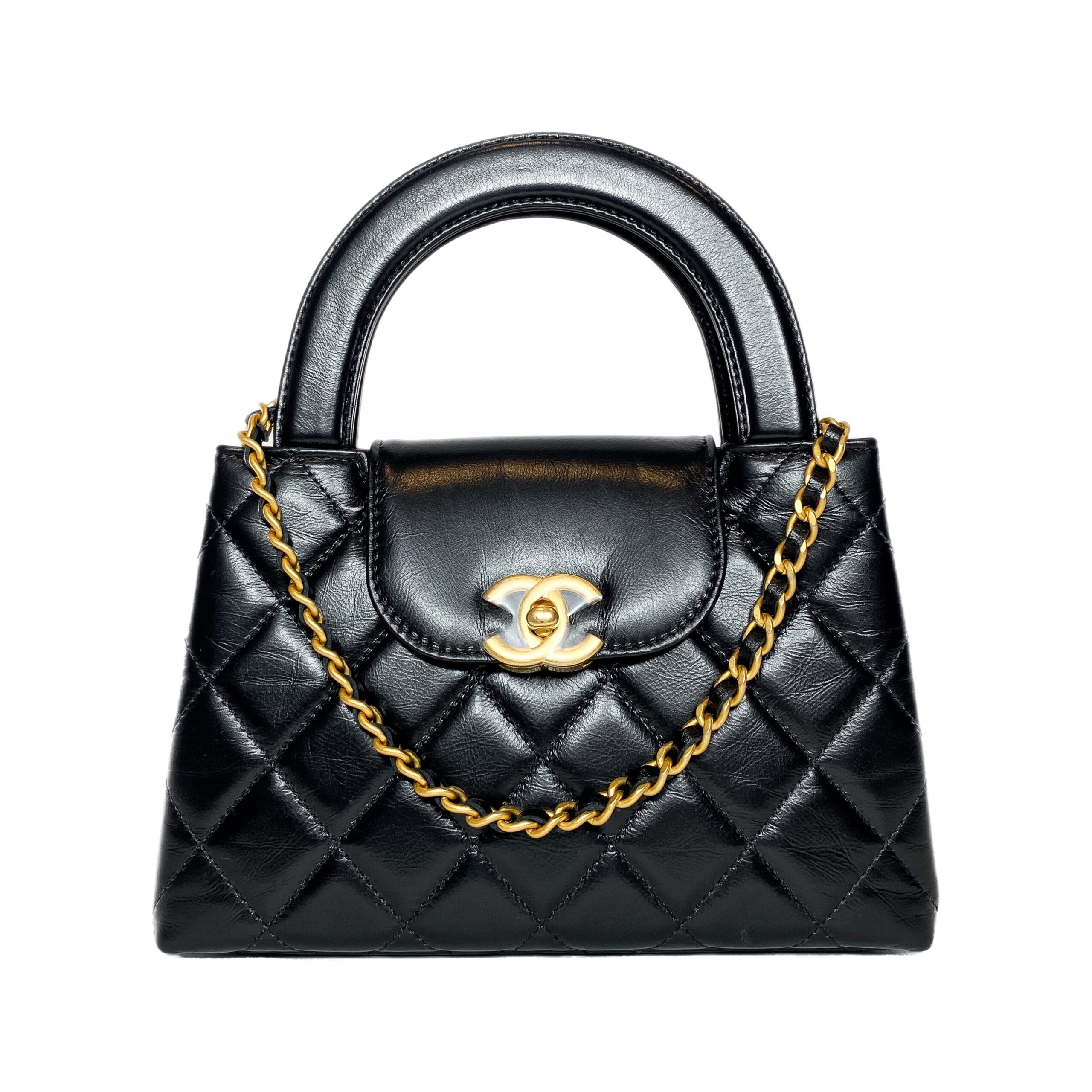 Chanel Schwarz Nano Kelly Henkeltasche