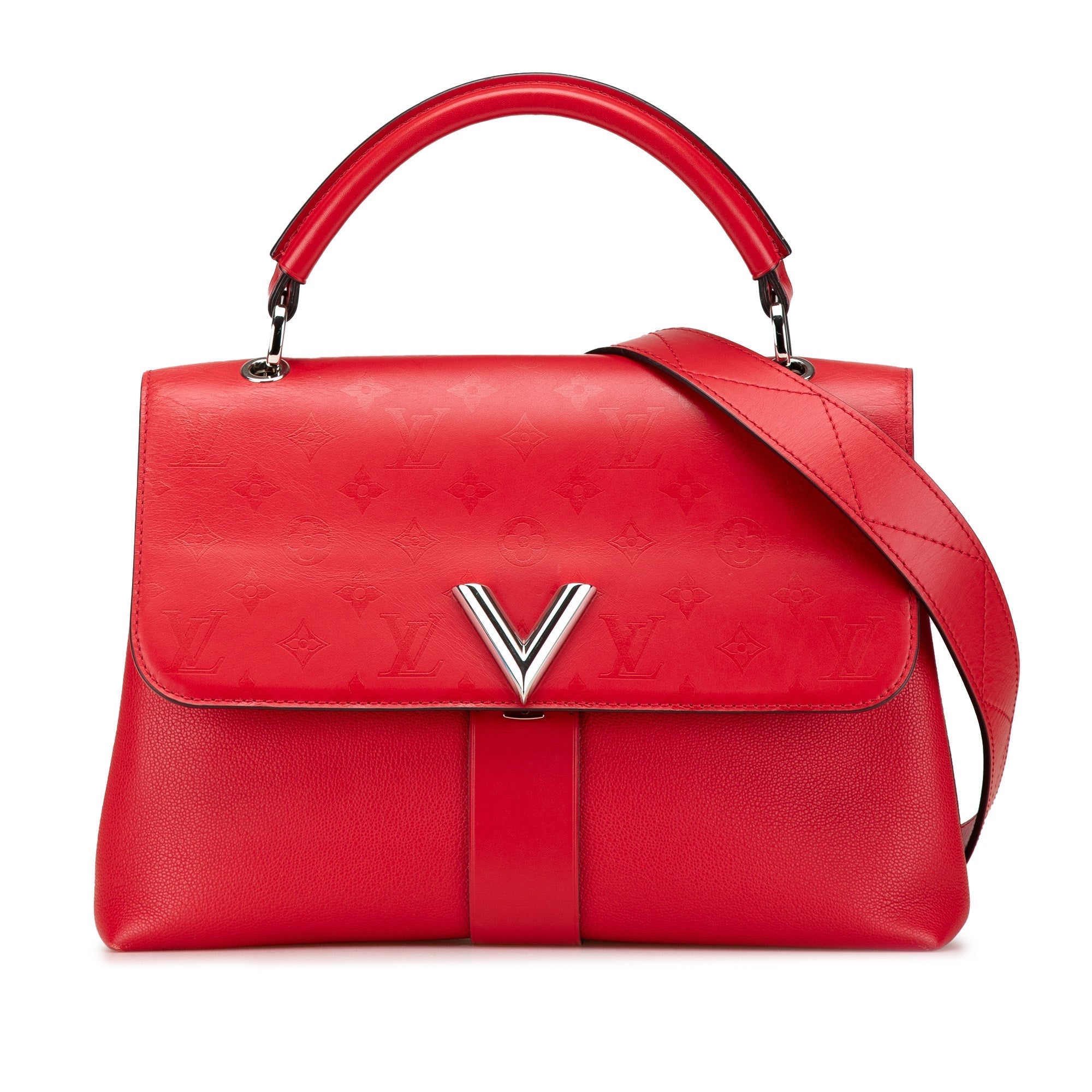 Rot Louis Vuitton MONOGRAMM Very One Handle Aktentasche