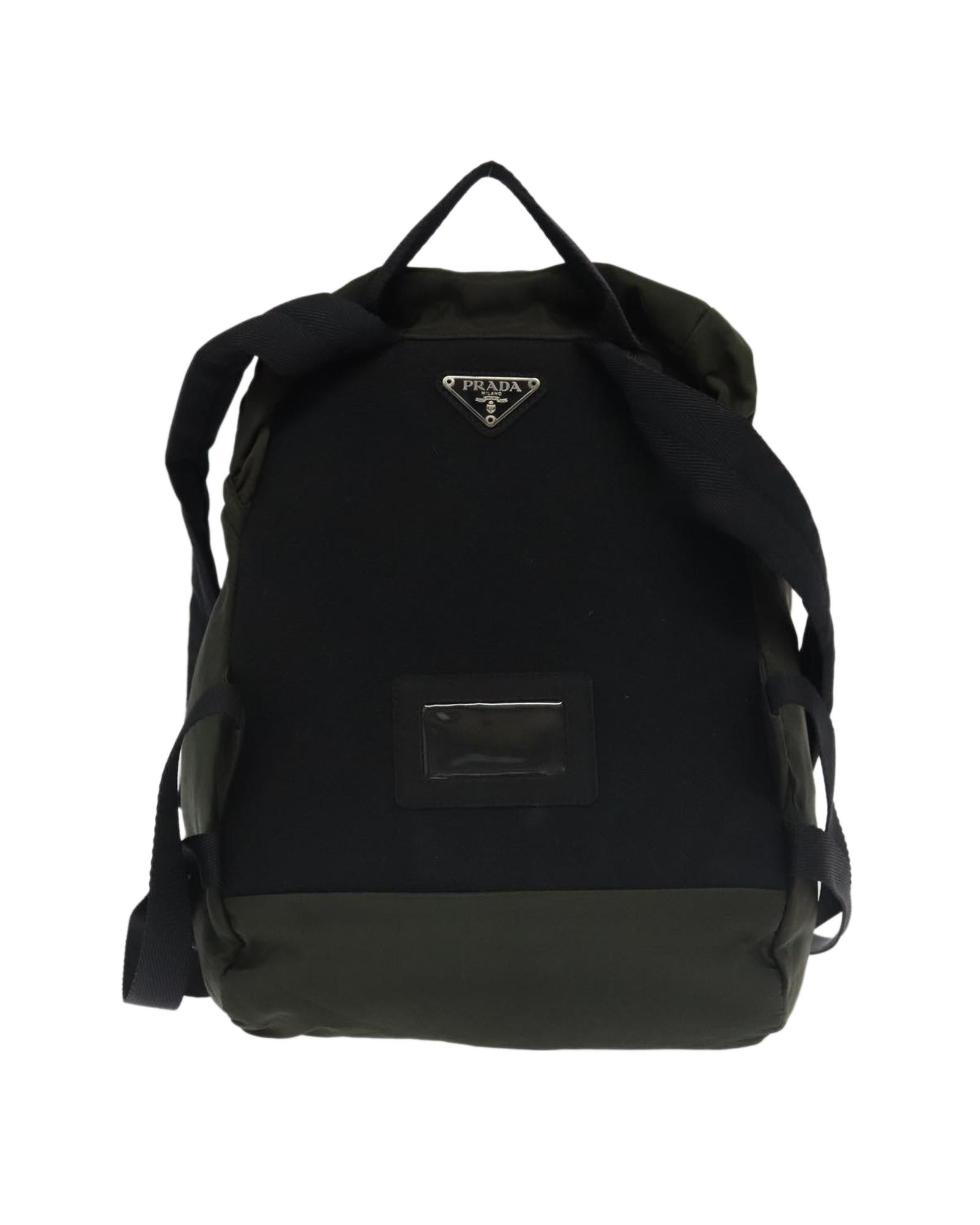Nylon Backpack with Silver Accents